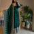 Green georgette embroidered anarkali set