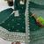 Green georgette embroidered anarkali set