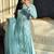 Sky blue net embroidered palazzo set
