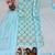 Sky blue net embroidered palazzo set