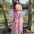 Baby pink silk blend embroidered sharara set