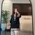 Black crepe embroidered farshi salwar kurta set