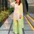 White faux georgette embroidered palazzo set