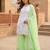 White faux georgette embroidered palazzo set