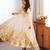 White organza printed anarkali set