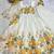 White organza printed anarkali set