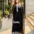 Black chanderi embroidered palazzo set