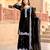 Black chanderi embroidered palazzo set