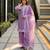 Lavender chanderi embroidered palazzo set