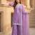 Lavender chanderi embroidered palazzo set