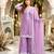Lavender chanderi embroidered palazzo set