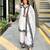 White chanderi embroidered palazzo set