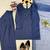 Blue crepe embroidered farshi salwar set