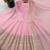 Pink silk blend embroidered anarkali set
