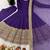 Blue silk blend embroidered anarkali set
