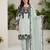 Sea Blue faux georgette embroidered kurta set