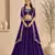 purple silk blend lehenga choli with sequins embroidery