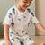 White air balloon printed cotton co ord set
