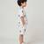 White air balloon printed cotton co ord set