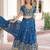 Vichitra Blue Silk Sequins Lehenga Choli Set