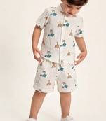 Off white printed cotton co ord set
