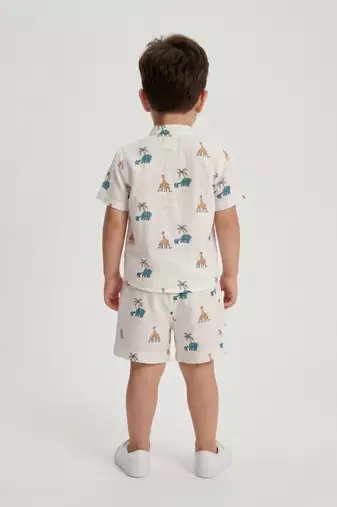 Off white printed cotton co ord set