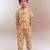 Mustard yellow printed cotton co ord set