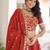 Vichitra Rust Orange Silk Sequins Lehenga Choli Set