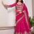 Rani Pink Vichitra silk lehenga choli set featuring heavy peacock embroidery and sequins work
