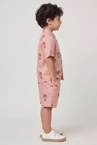 Dusty rose printed cotton co ord set