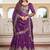Purple Vichitra silk lehenga choli set featuring heavy peacock embroidery and sequins work