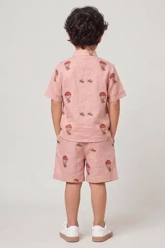Dusty rose printed cotton co ord set