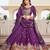 Purple Vichitra silk lehenga choli set featuring heavy peacock embroidery and sequins work