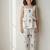White air balloon printed cotton co ord set