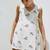White jungle safari printed cotton angrakha dress
