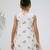 White jungle safari printed cotton angrakha dress