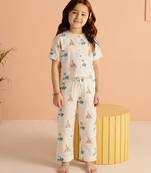 Off white printed cotton co ord set