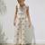 Off white printed cotton luna co ord set