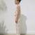 Off white printed cotton luna co ord set