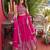 Hot Pink Pure Vichitra silk lehenga choli featuring heavy embroidered paisley motifs, sequence work