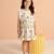 Off white lion safari printed cotton bow dress