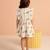 Off white lion safari printed cotton bow dress