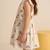 Off white lion safari printed cotton bow dress