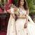 Off White Pure Vichitra silk lehenga choli featuring heavy embroidered paisley motifs, sequence work