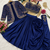 Royal Blue Color Embroidery Multi Thread And Sequence Work Satin Saree