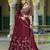 Magenta Vichitra silk lehenga choli set featuring intricate sequins and thread embroidery