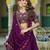 Wine Vichitra silk lehenga choli set featuring intricate sequins and thread embroidery