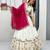 White Vichitra silk lehenga choli set featuring intricate sequins and thread embroidery