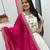 White Vichitra silk lehenga choli set featuring intricate sequins and thread embroidery