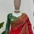 Red Color Embroidery And Sequence Work Organza Saree
